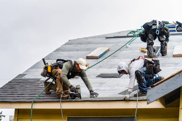 Professional Gutter Installation technician working in New Middletown, OH